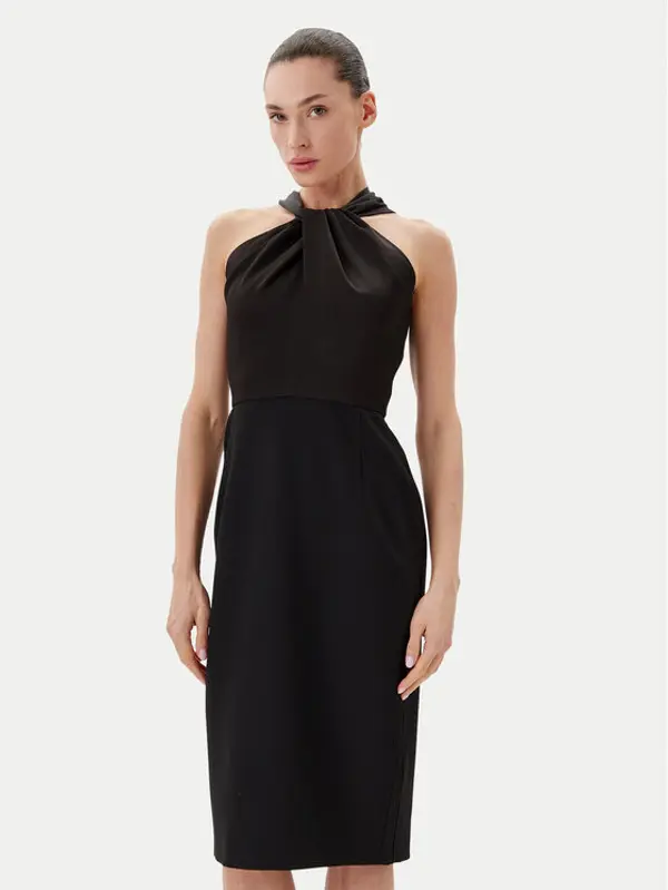 Boss BOSS Koktel haljina Datinar 50538291 Crna Slim Fit