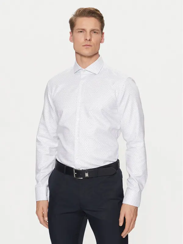 Boss BOSS Košulja 50533039 Bijela Slim Fit