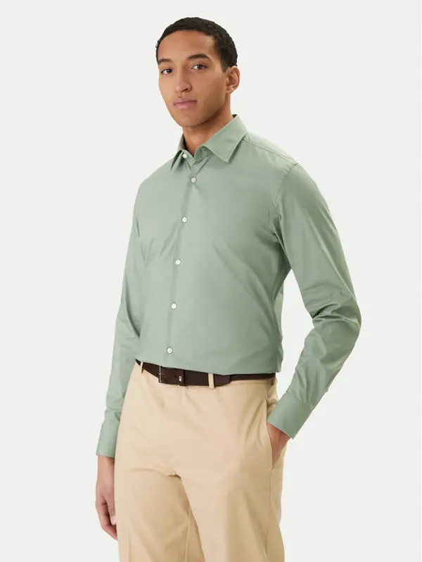 Boss BOSS Košulja H-Hank 50469345 Zelena Slim Fit