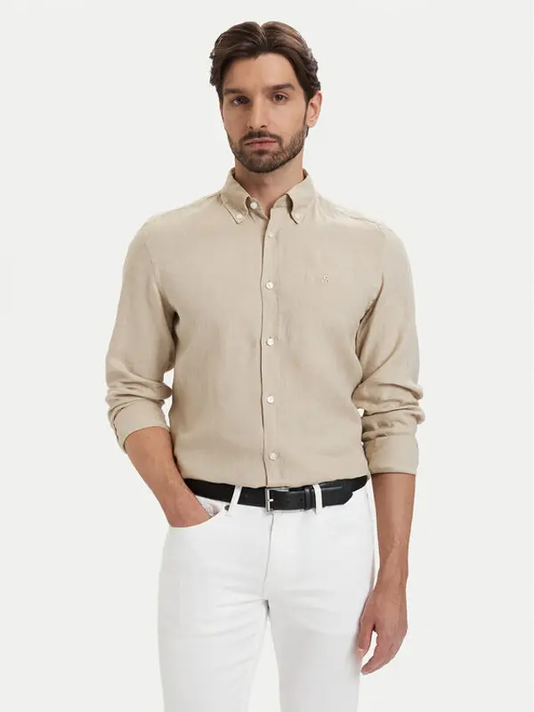 Boss BOSS Košulja H-Liam 50556077 Bež Regular Fit