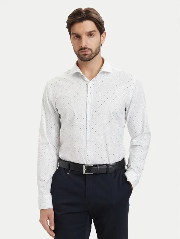 Boss BOSS Košulja Hank 50560687 Bijela Regular Fit