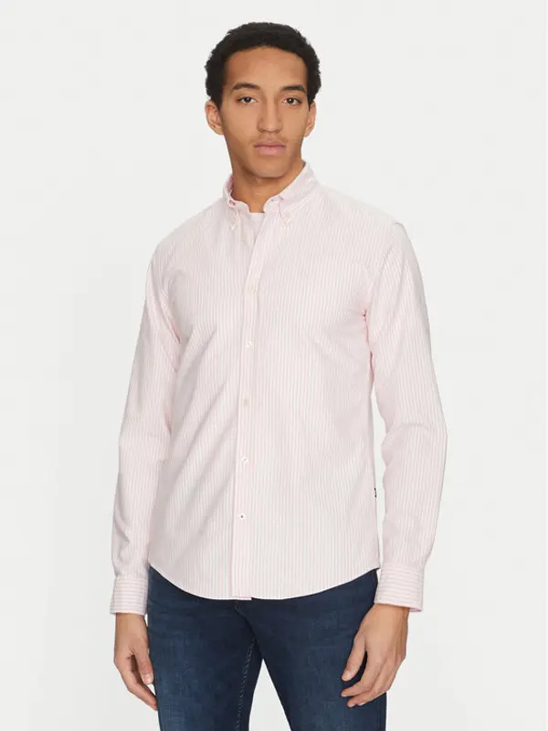 Boss BOSS Košulja Roan 50520275 Ružičasta Slim Fit