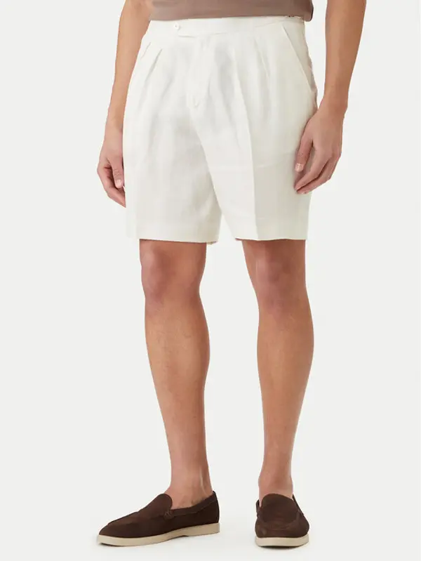 Boss BOSS Kratke hlače H-Perin 50561858 Bijela Tapered Fit