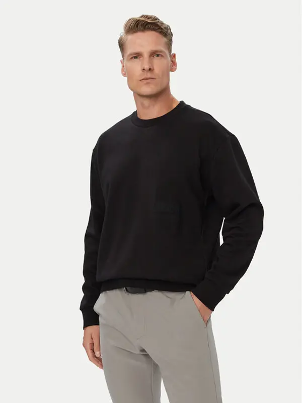 Boss BOSS Majica dugih rukava 50564103 Crna Relaxed Fit