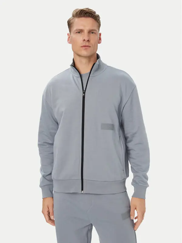 Boss BOSS Majica dugih rukava 50564104 Siva Relaxed Fit
