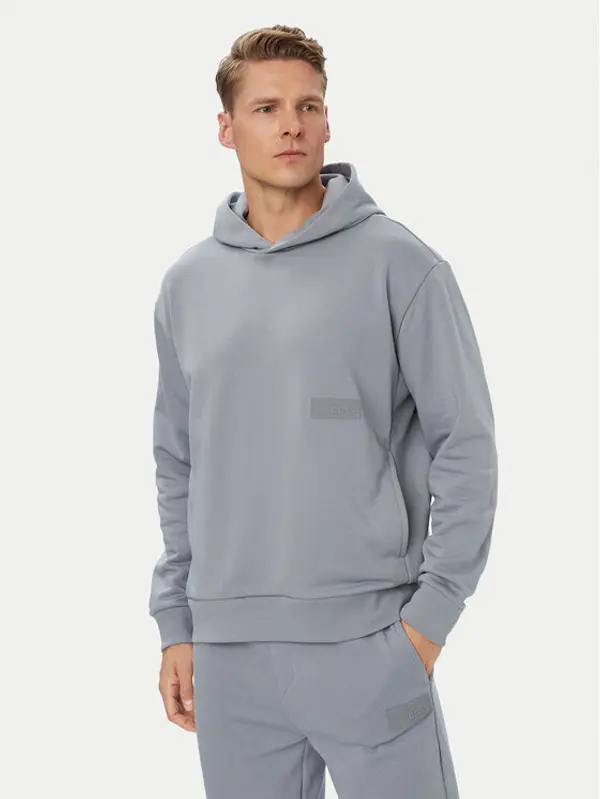 Boss BOSS Majica dugih rukava 50564113 Siva Relaxed Fit