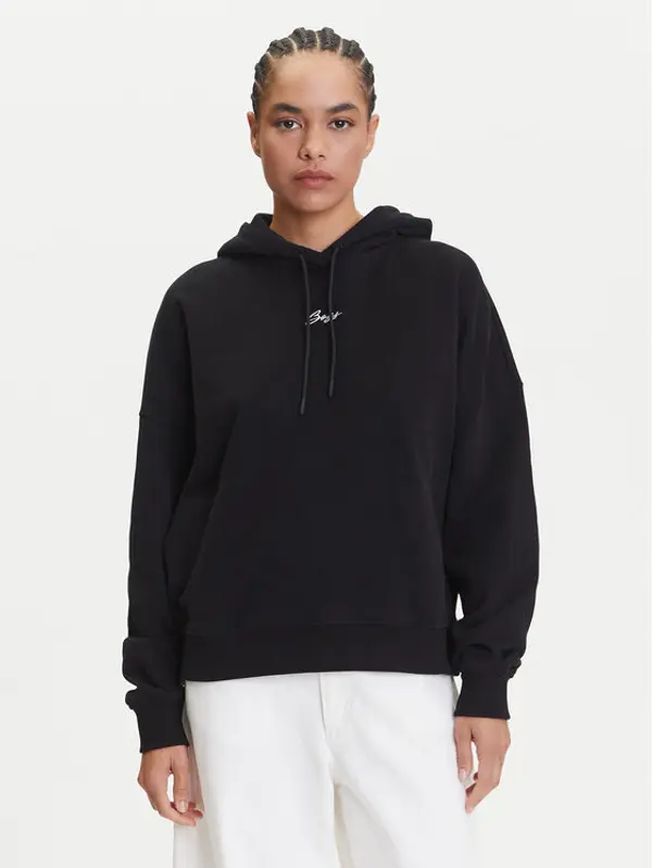 Boss BOSS Majica dugih rukava C_Ehoody 50547572 Crna Oversize
