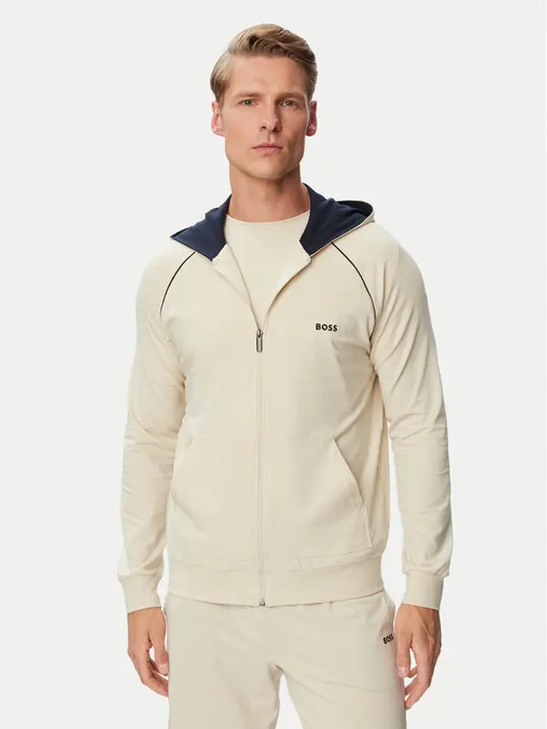 Boss BOSS Majica dugih rukava Mix&Match 50515313 Krem Regular Fit