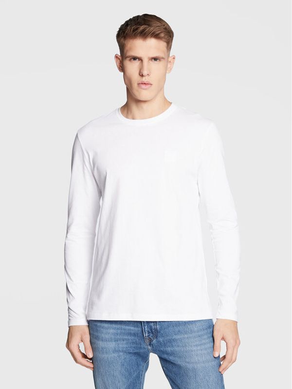 Boss Boss Majica dugih rukava Tacks 50476192 Bijela Regular Fit