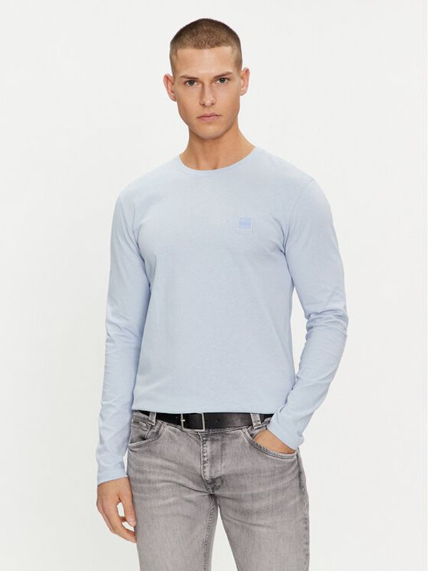Boss Boss Majica dugih rukava Tacls 50512111 Svijetloplava Regular Fit