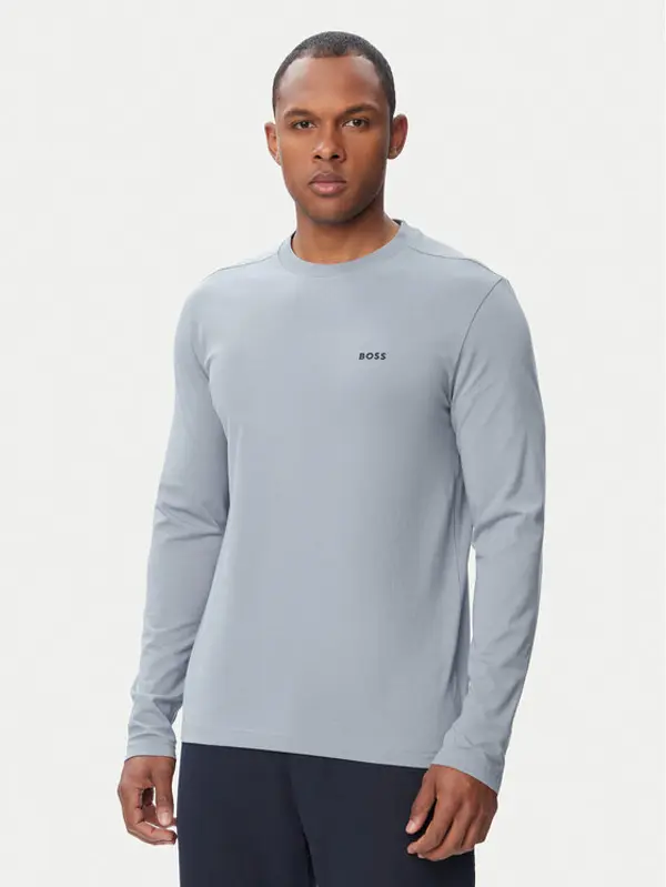 Boss BOSS Majica dugih rukava Tee Long 50506365 Tamno siva Regular Fit