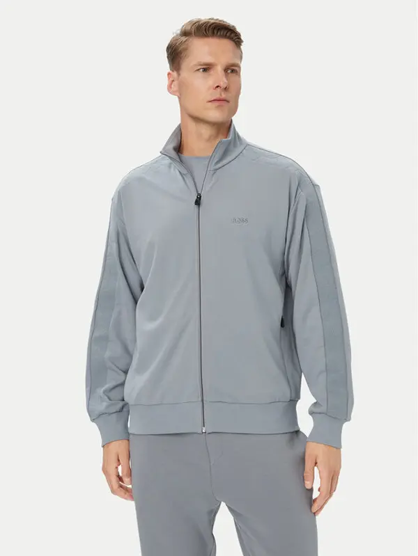 Boss BOSS Majica dugih rukava Union Tape 50564098 Siva Regular Fit