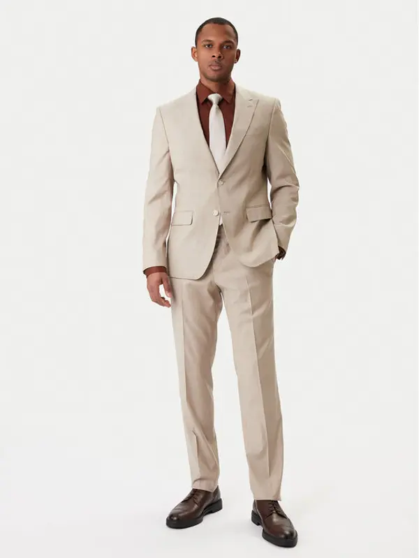 Boss BOSS Odijelo Huge 50557273 Bež Regular Fit