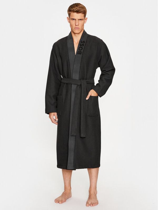 Boss Boss Ogrtač Waffle Kimono 50469787 Crna