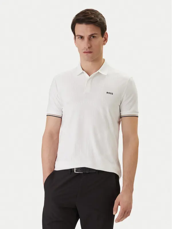 Boss BOSS Polo Chip Hexa 50554561 Bijela Regular Fit