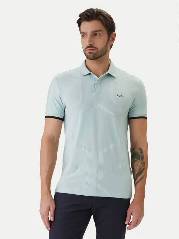 Boss BOSS Polo Chip Hexa 50554561 Tirkizna Regular Fit