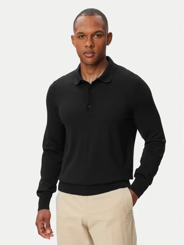 Boss BOSS Polo H-Lancione 50565503 Crna Regular Fit
