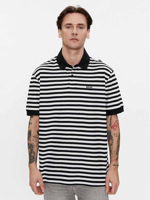 Boss Boss Polo Palesstripe 50513604 Crna Regular Fit