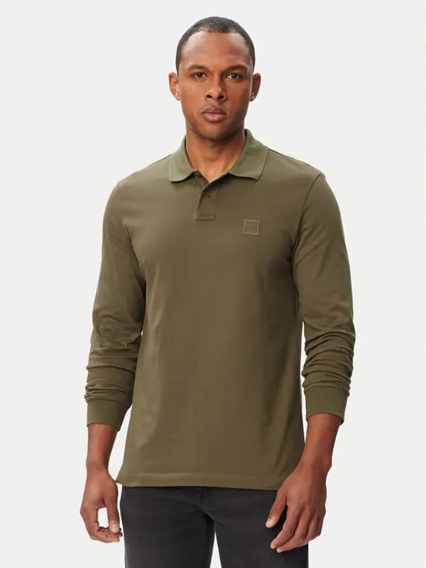 Boss BOSS Polo Passerby 50507704 Tamno zelena Slim Fit