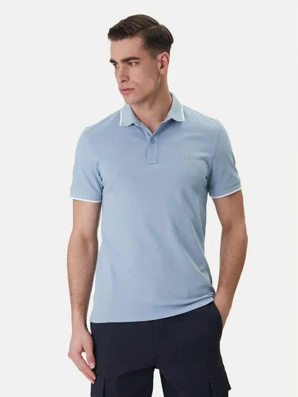 Boss BOSS Polo Passertip 50507699 Svijetloplava Slim Fit
