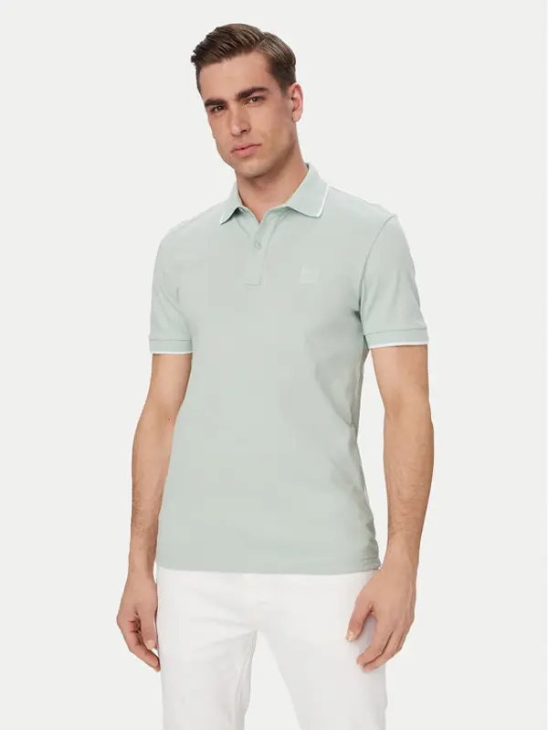 Boss BOSS Polo Passertip 50507699 Tirkizna Slim Fit
