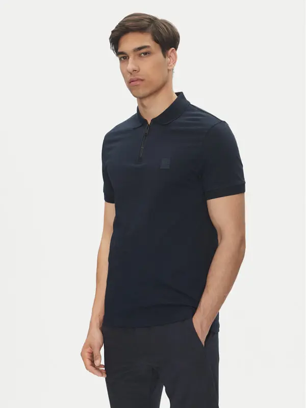 Boss BOSS Polo Passerzip 50537507 Tamnoplava Slim Fit