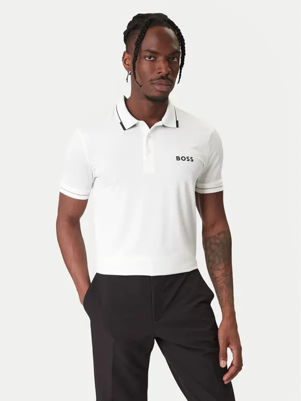 Boss BOSS Polo Paul Pro 50506203 Bijela Slim Fit