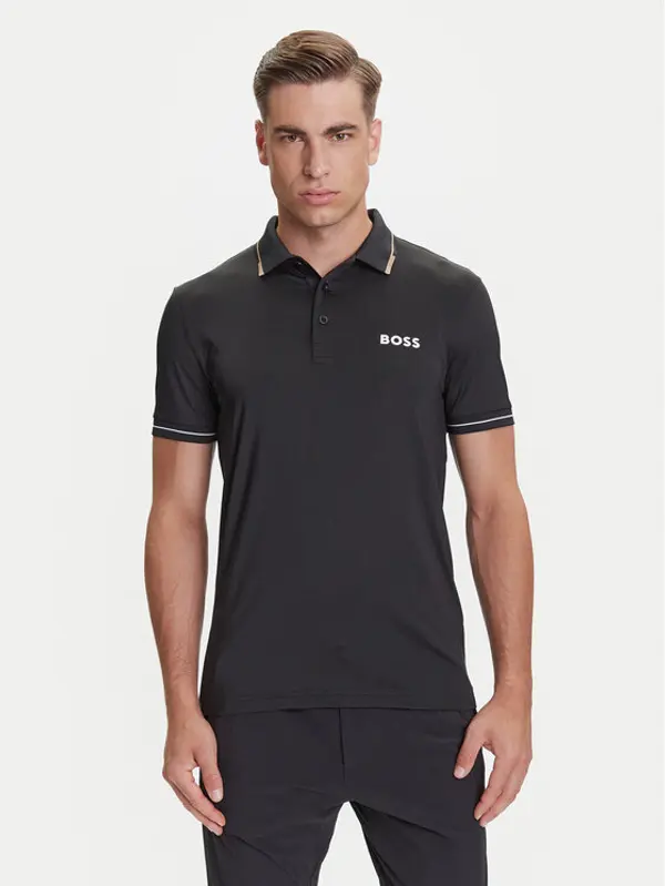 Boss BOSS Polo Paul Pro 50506203 Crna Slim Fit
