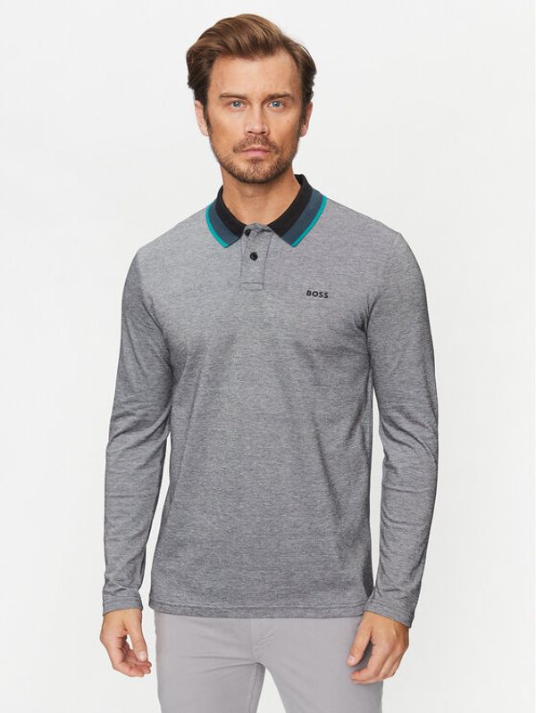 Boss Boss Polo Peoxfordlong_1 50501757 Crna Regular Fit