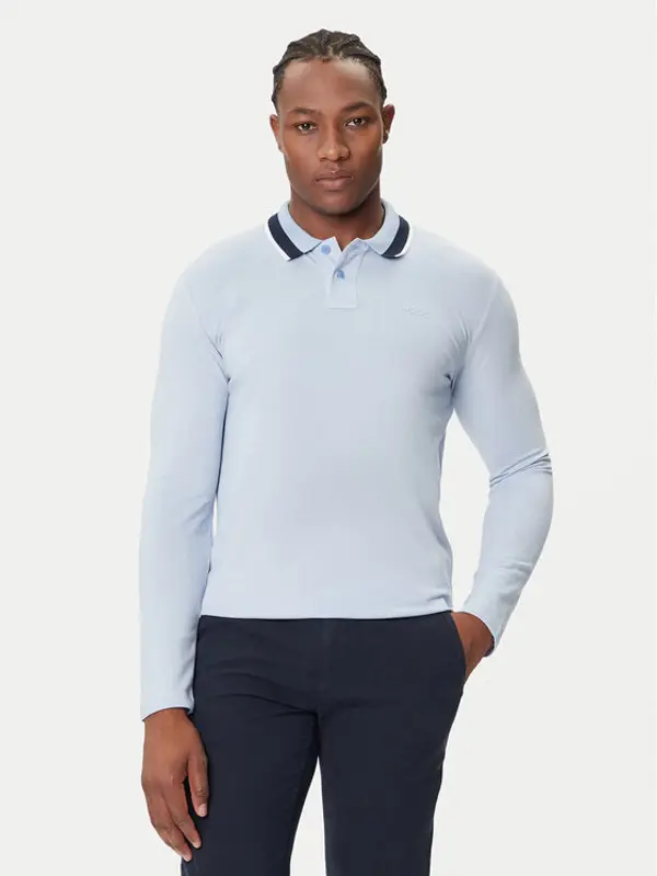 Boss BOSS Polo Peoxfordlong_1 50544845 Svijetloplava Regular Fit
