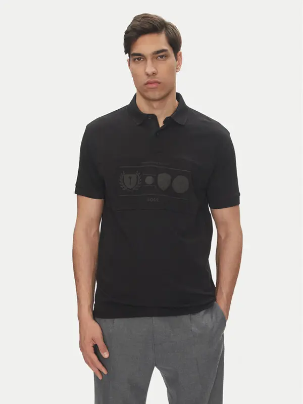 Boss BOSS Polo Percy Heritage 50538111 Crna Relaxed Fit