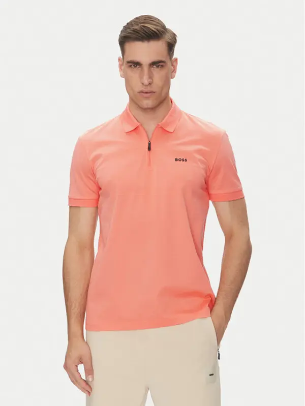 Boss BOSS Polo Philix Pima 50538177 Narančasta Regular Fit