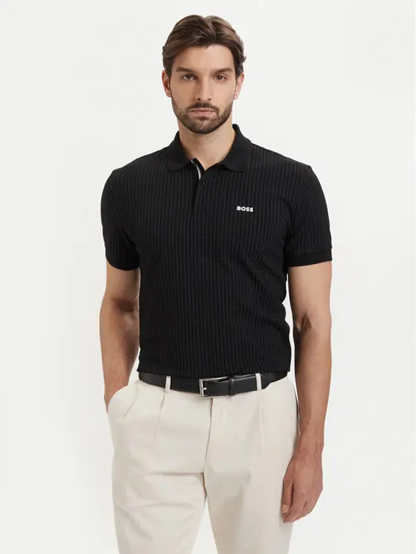 Boss BOSS Polo Pl Goc Birdie 3 50559355 Crna Regular Fit