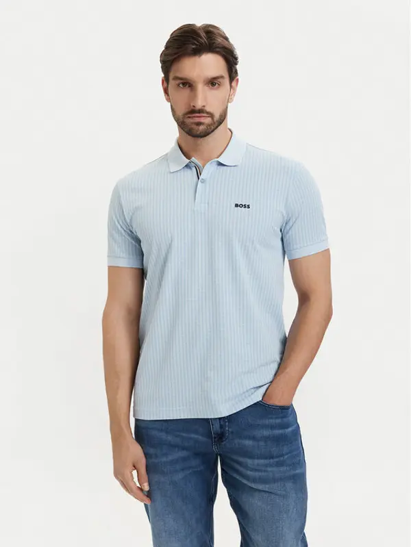 Boss BOSS Polo Pl Goc Birdie 3 50559355 Svijetlo plava Regular Fit