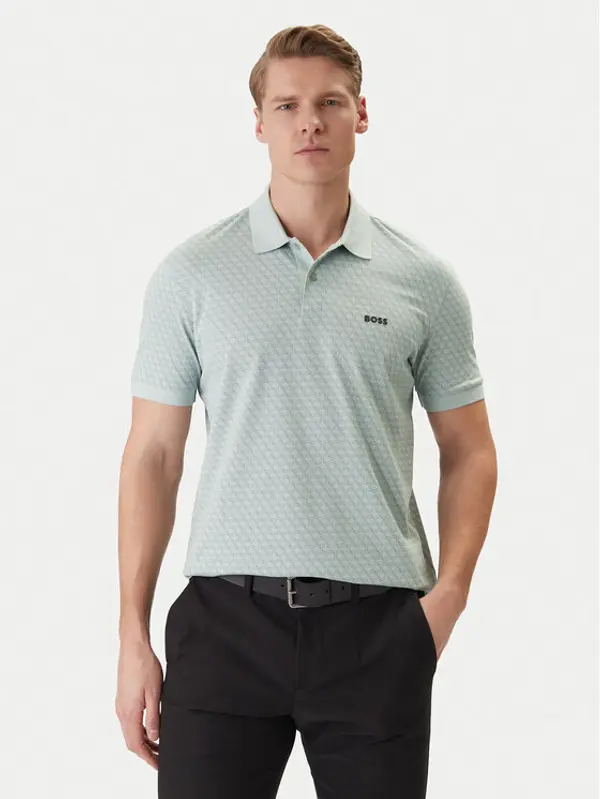 Boss BOSS Polo PL_GOC Chip Pattern 50554591 Tirkizna Regular Fit