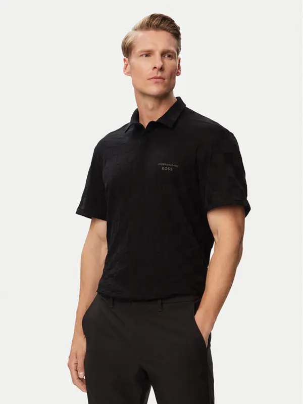 Boss BOSS Polo Spirit70Jacq S 50560415 Crna Regular Fit