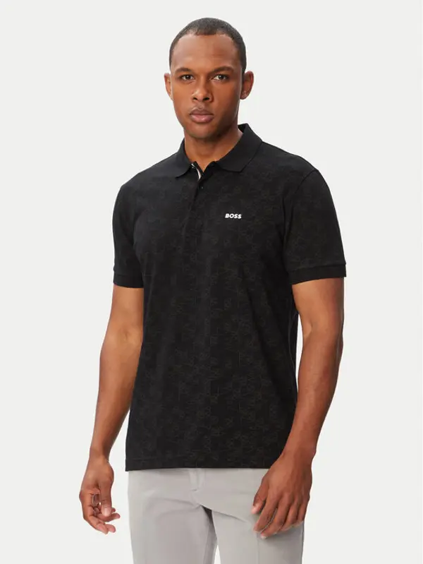 Boss BOSS Polo Swing 50564801 Crna Regular Fit