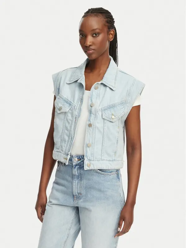 Boss BOSS Prsluk C Vest 1.0 50561036 Svijetlo plava Boxy Fit