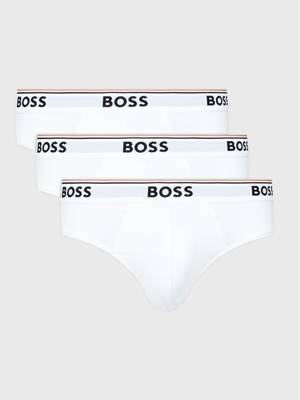 Boss Boss Set od 3 para muških slip gaća Power 50475273 Bijela