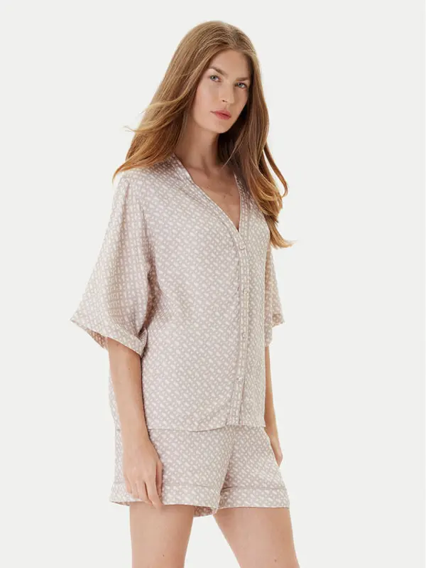 Boss BOSS Spavaćiće Sateen 50545615 Bež Relaxed Fit