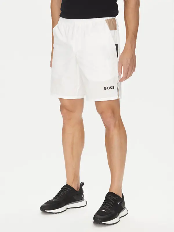 Boss BOSS Sportske kratke hlače S_T-Match 50541370 Bijela Regular Fit
