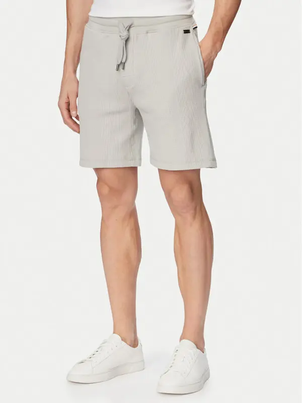 Boss BOSS Sportske kratke hlače Structure 50540581 Siva Regular Fit