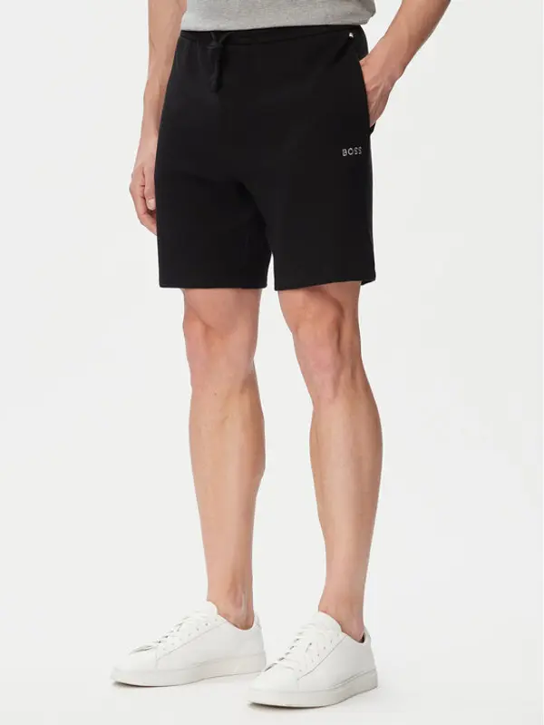 Boss BOSS Sportske kratke hlače Waffle 50535884 Crna Regular Fit