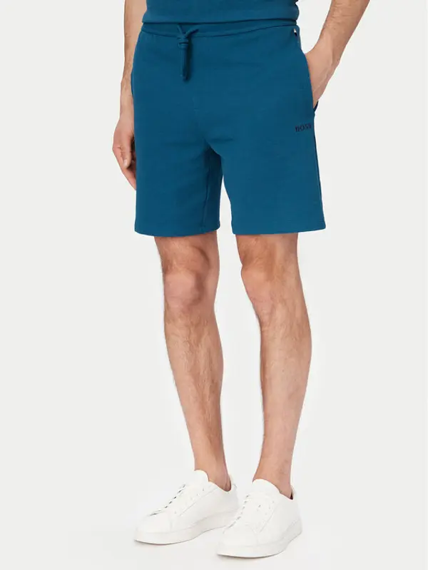 Boss BOSS Sportske kratke hlače Waffle 50535884 Plava Regular Fit