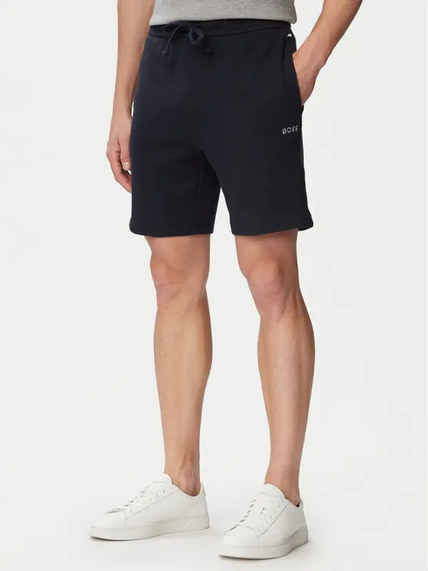 Boss BOSS Sportske kratke hlače Waffle 50535884 Tamnoplava Regular Fit