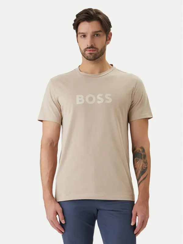 Boss BOSS T-shirt 50491706 Bež Regular Fit
