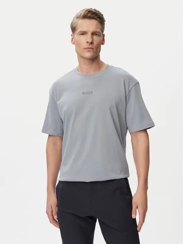 Boss BOSS T-shirt 50519368 Siva Regular Fit