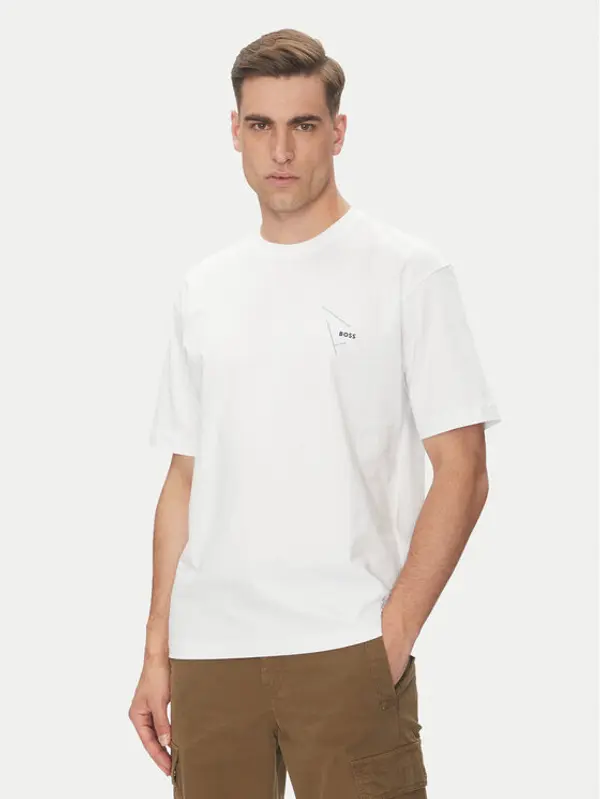 Boss BOSS T-shirt 50546374 Bijela Relaxed Fit