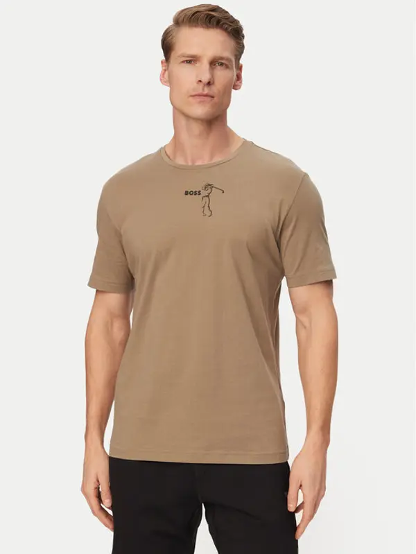 Boss BOSS T-shirt Birdie 50559387 Kaki Regular Fit