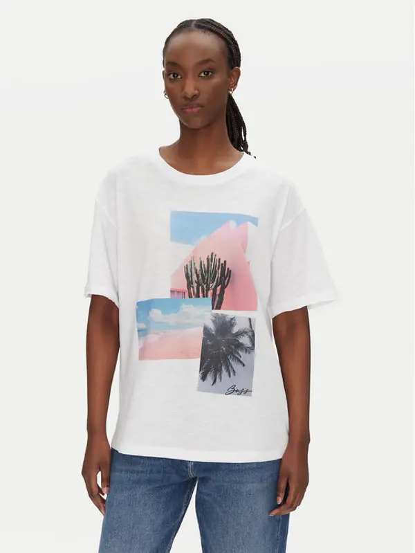 Boss BOSS T-shirt C_Eband_4 50540433 Bijela Relaxed Fit